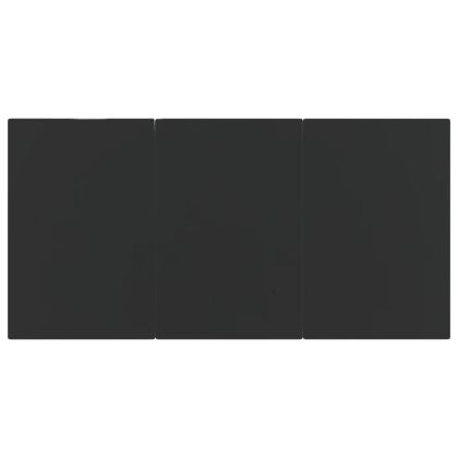 Градински трапезен комплект 9 части черен полиратан и стомана