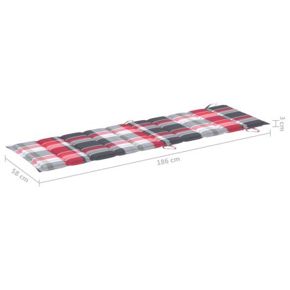 Градински шезлонг с масичка и шалте, акациево дърво масив