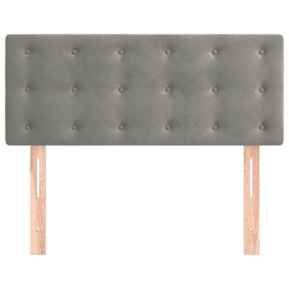 Горна табла за легло, светлосива, 90x5x78/88 см кадифе