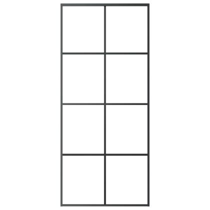 Плъзгаща се врата с обков 90x205 см ESG стъкло и алуминий