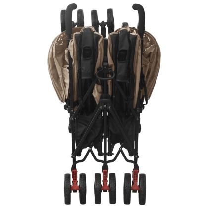 Количка за близнаци, таупе, стомана