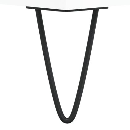 Шкаф за грамофонни плочи бял гланц 85x38x48 см инженерно дърво