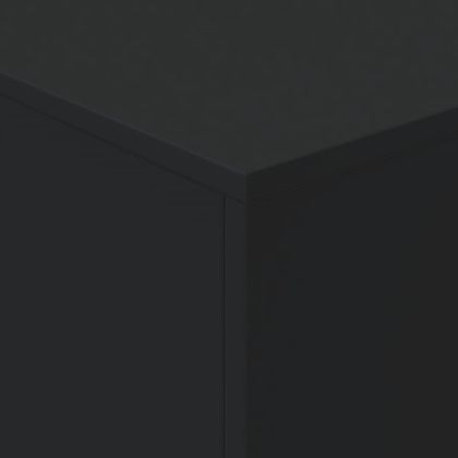 Маса за кафе с LED осветление, черна, 90x50x40 см