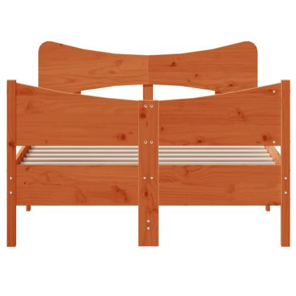 Рамка за легло без матрак, восъчнокафяв, 120x200 см, бор масив