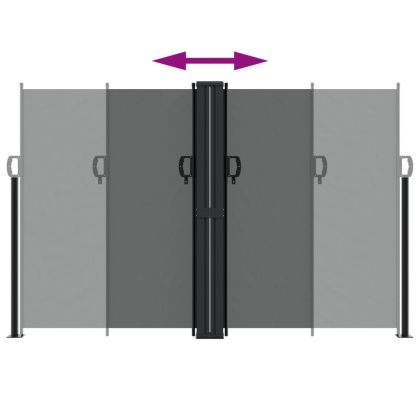 Прибираща се странична тента, антрацит, 160х600 см