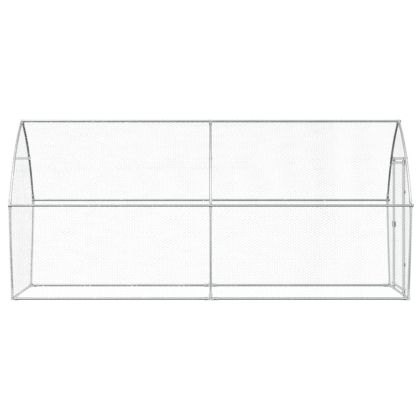 Клетка за пилета сребриста 400x105x182 см поцинкована стомана