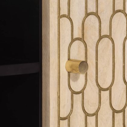 ТВ шкаф, 105x33x46 см, масивно мангово дърво