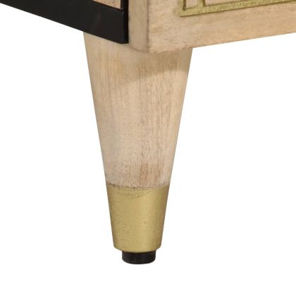 Страничен шкаф 90x33x75 см манго масивно дърво