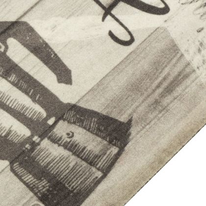 Кухненско килимче, миещо, Coffee, сиво, 60x180 см, кадифе