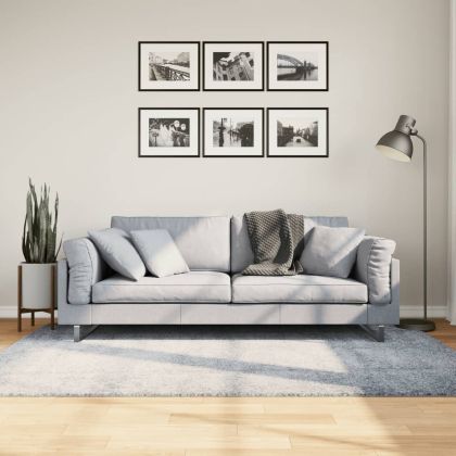 Шаги килим с дълъг косъм "PAMPLONA" модерен син 140x200 см
