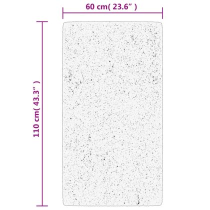 Шаги килим с дълъг косъм "PAMPLONA", черно-кремав, 60x110 см