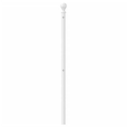 Метална табла за глава, бяла, 160 см