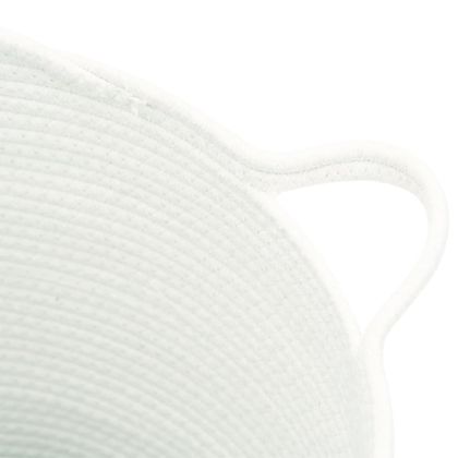 Кош за съхранение, бял, Ø38x36 см, памук