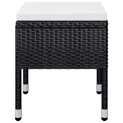 Градински трапезен комплект, 11 части, черен