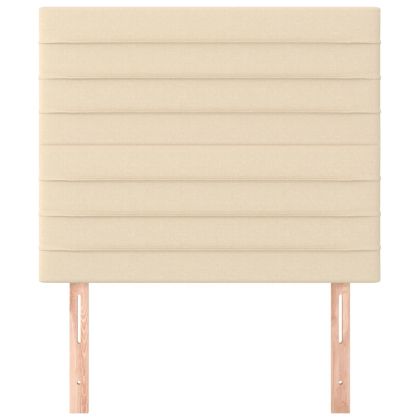 Табла за легло, кремава, 100x5x118/128 см, плат