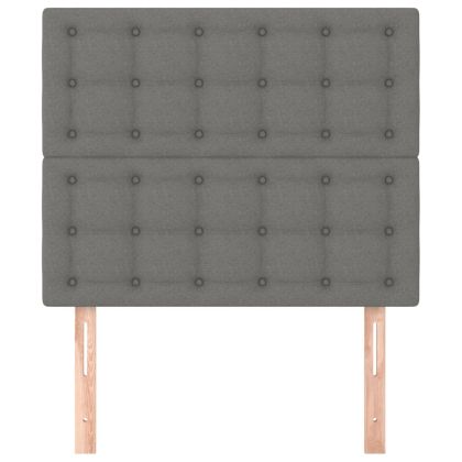 Табла за легло, тъмносива, 90x5x118/128 см, плат