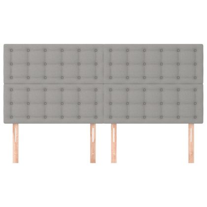 Табла за легло, светло сива, 180x5x118/128 см, плат