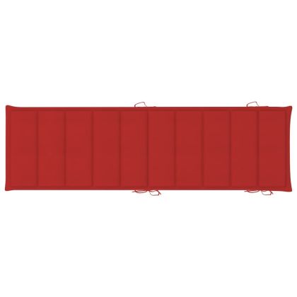 Шезлонги, 2 бр, с маса и възглавници, акациево дърво масив