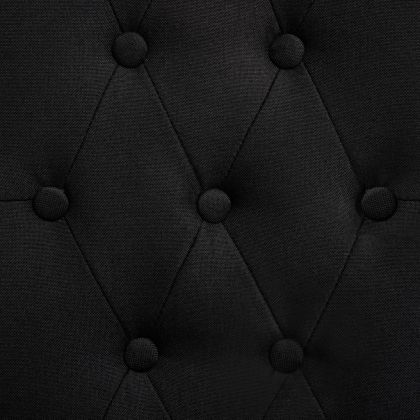 Трапезни столове, 6 бр, черни, текстил