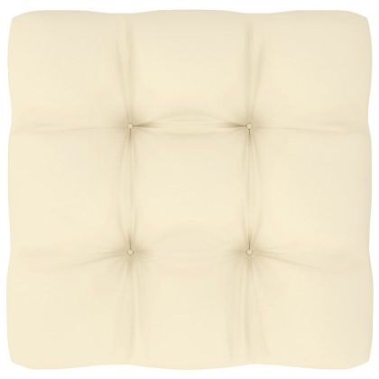 Градински лаундж комплект, 9 части, с възглавници, бор масив