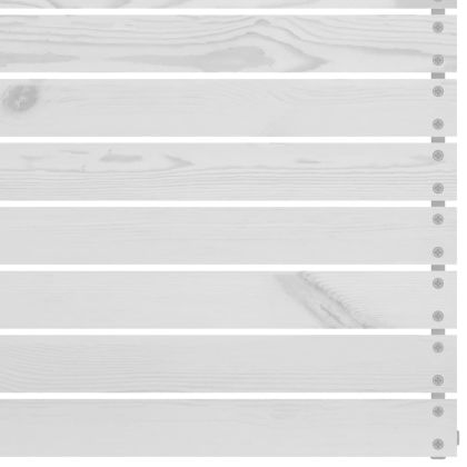 Градински лаундж комплект, 5 части, бял, бор масив