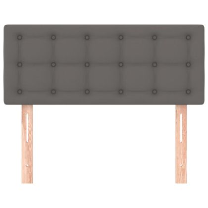 Горна табла за легло, сива, 90x5x78/88 см, изкуствена кожа