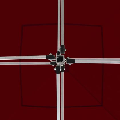 Професионална сгъваема шатра със стени алуминий 2x2 м бордо