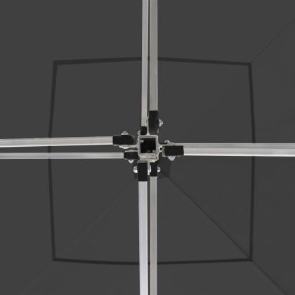 Професионална сгъваема парти шатра, алуминий, 2x2 м, антрацит