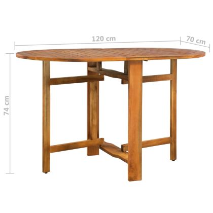 Градински трапезен комплект от 5 части, акация масив