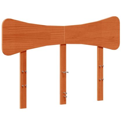 Горна табла за легло, восъчнокафява, 135 см, масивно дърво бор