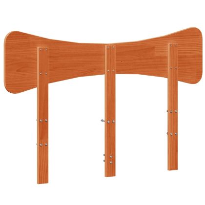 Горна табла за легло, восъчнокафява, 135 см, масивно дърво бор