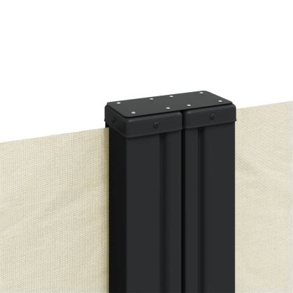 Прибираща се странична тента, кремава, 220x600 см