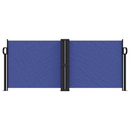 Прибираща се странична тента, синя, 100x600 см