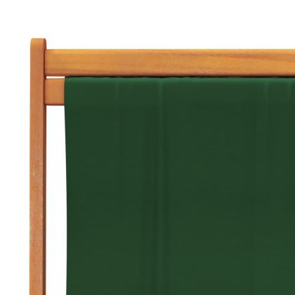 Сгъваеми плажни столове, 2 бр, зелени, текстил