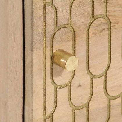 Нощно шкафче, 40x33x46 см, масивно мангово дърво