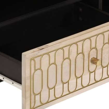 ТВ шкаф, 80x33x46 см, мангово дърво масив