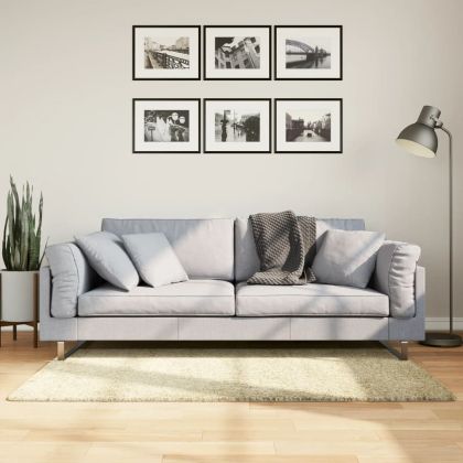 Шаги килим с дълъг косъм "PAMPLONA" модерен златист 80x150 см