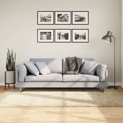 Шаги килим с дълъг косъм "PAMPLONA" модерен златист 140x200 см