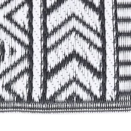 Килим за открито, ARAKIL черен, 80x250 см, PP