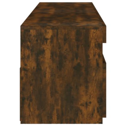 ТВ шкаф с LED осветление, 2 бр, опушен дъб, 75x35x40 см