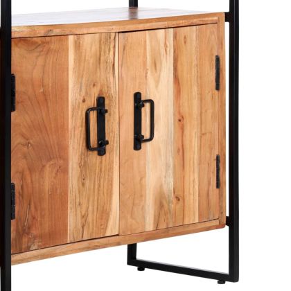 Библиотека с 4 рафта, 80x30x180 см, акация масив