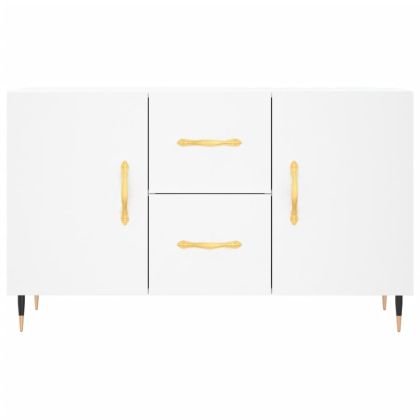 Сайдборд, бял, 100x36x60 см, инженерно дърво