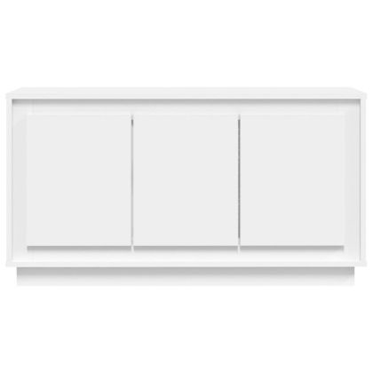 Страничен шкаф, бял, 102x35x55 см, инженерно дърво