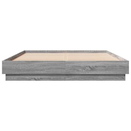 Нощно шкафче, сив сонома, 150x200 см, инженерно дърво