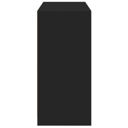 Гардероб, черен, 77x48x102 см, инженерно дърво