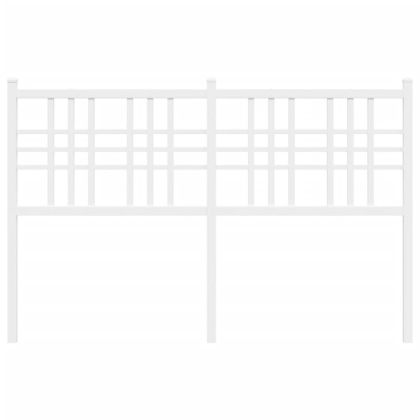 Метална табла за глава, бяла, 120 см