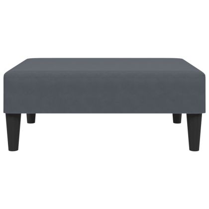 Комплект дивани от 2 части, тъмносиво, кадифе