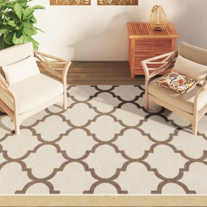 Килим за открито и закрито къс косъм шарен 160x230 см неплъзгащ