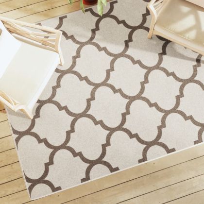 Килим за открито и закрито къс косъм шарен 160x230 см неплъзгащ