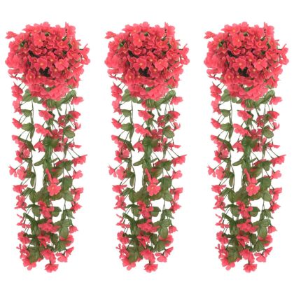 Гирлянди от изкуствени цветя 3 бр роза 85 см
